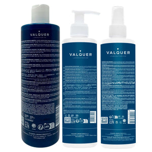 Valquer Pack Potenciador color y brillo para Cabellos Teñidos - Champú, Mascarilla y Acondicionador Bifásico - 1000 ml - 5