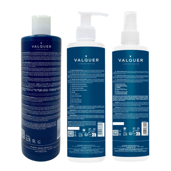 Valquer Pack Silver - Champú, Mascarilla y Loción - 1000 ml - 4