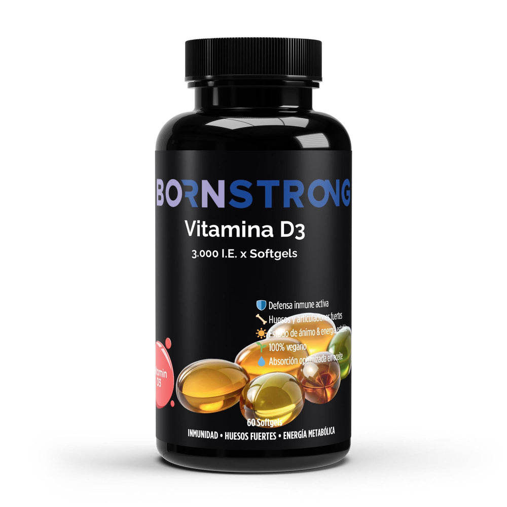 Bornstrong Vitamina D3 3000 UI 60 cápsulas blandas veganas