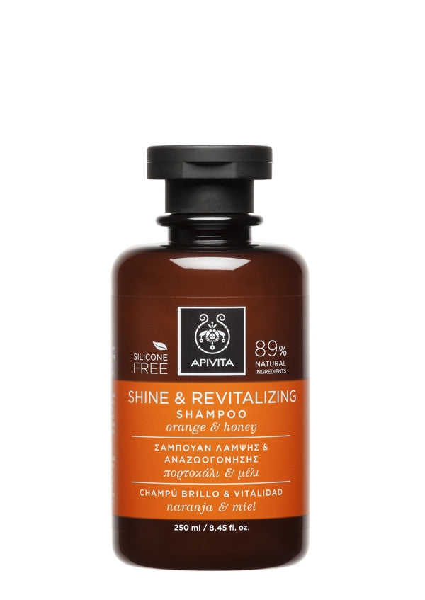 APIVITA CHAMPÚ BRILLO Y VITALIDAD con naranja y miel 250 ml