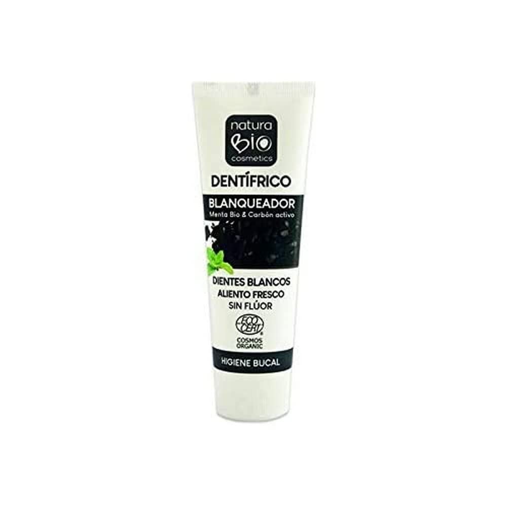 Naturabio Dentifrico Blanqueador Menta Bio & Carbon Activado 75 ml