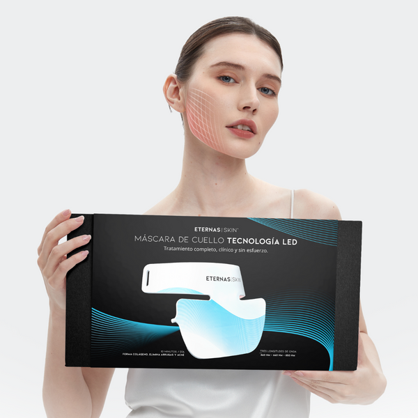 Eternas Máscara LED Infrarroja Profesional Cuello y Escote - 850nm Silicona de Grado Médico - 4