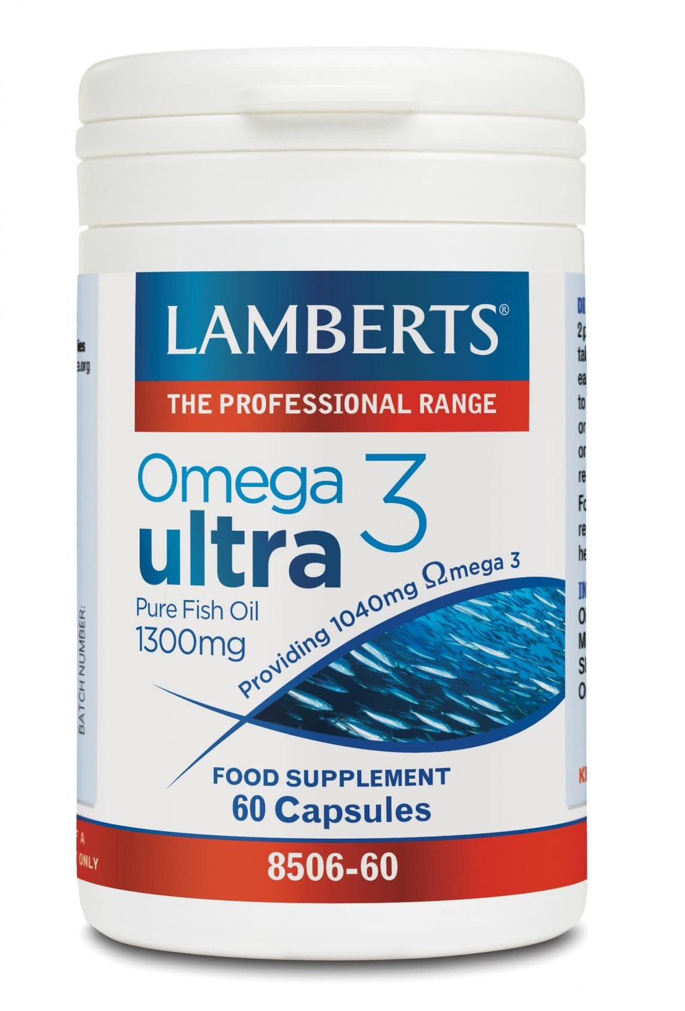 Lamberts Omega 3 Ultra Aceite de Pescado Puro 1300 mg 60