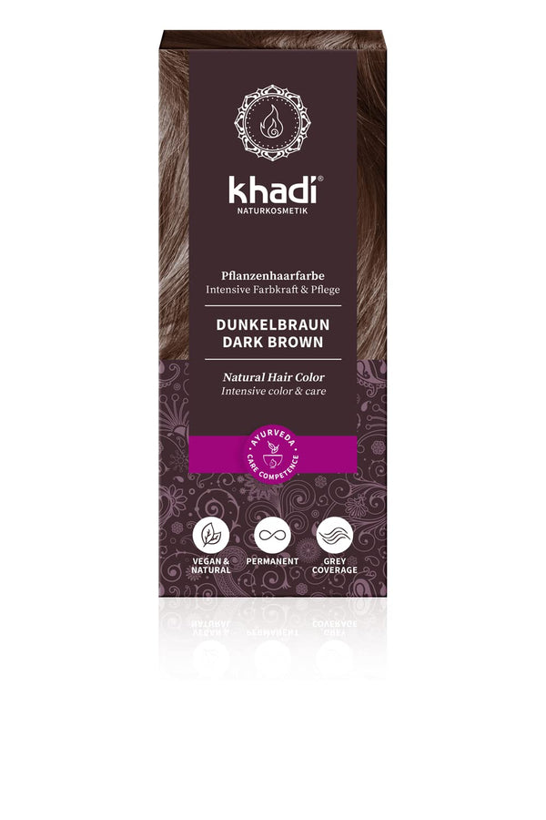 Khadi Herbal Color Castaño Oscuro 100 g