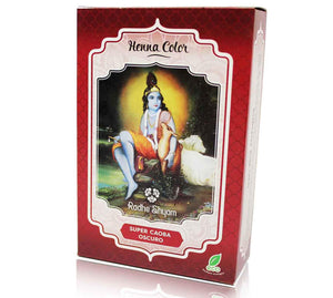 Radhe Shyam Spiritual Sky Henna Súper Caoba Oscuro Polvo 100 gr
