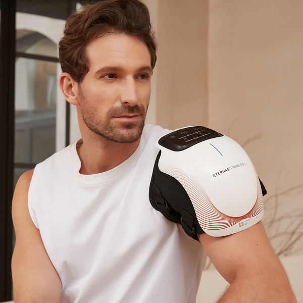 Eternas Masajeador de Rodilla Inalámbrico | Alivio del Dolor Articular por Infrarrojos, Calor, Láser y Vibración - 13