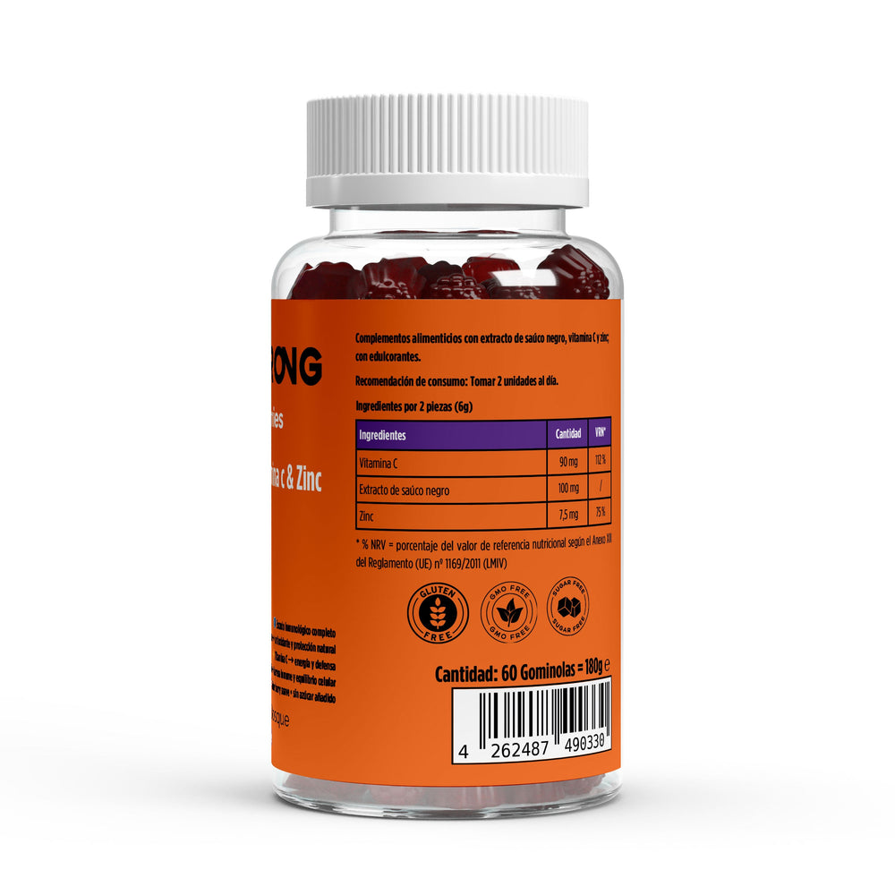 Bornstrong Sauco negro + Vitamina C + zinc gominolas 60 unidades