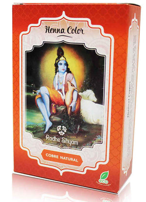Radhe Shyam Spiritual Sky Henna Cobre Natural Polvo Radh 100 gr