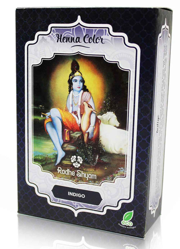 Radhe Shyam Spiritual Sky Henna Índigo Polvo Radhe 100 gr