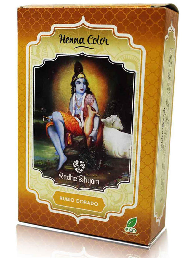Radhe Shyam Spiritual Sky Henna Rubio Dorado Polvo 100 g