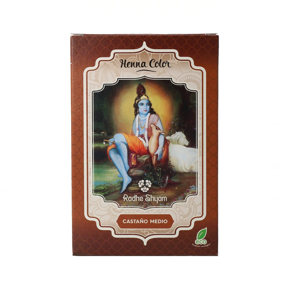 Radhe Shyam Spiritual Sky Henna Castaño Medio Polvo Radhe 100 gr