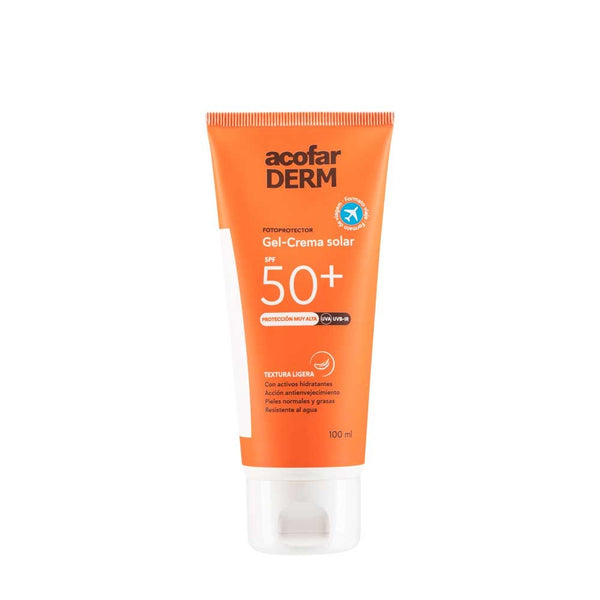 Acofar Gel Crema Solar Corporal SPF50+ Tamaño Viaje 100ml