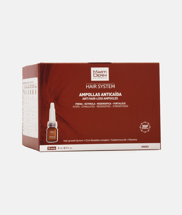 Martiderm Hair System Ampollas Anticaída 28 ampollas