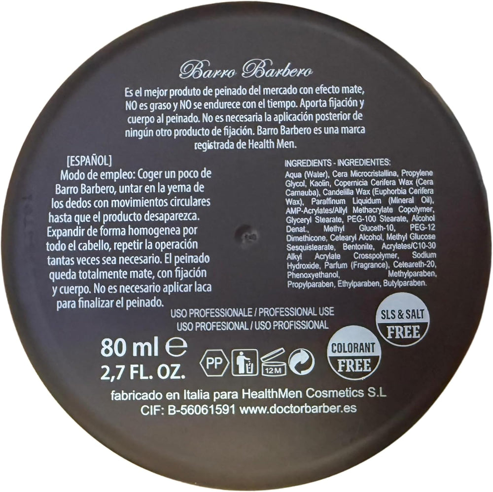Hairfluencer Doctor Barber barro de peinado acabado mate 80 g
