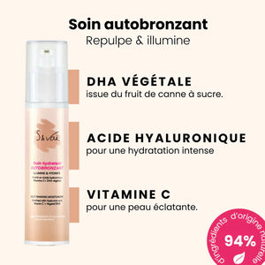 Tratamento facial autobronzeador com ácido hialurónico S&Vaë