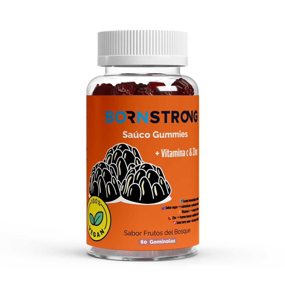 Bornstrong Sauco negro + Vitamina C + zinc gominolas 60 unidades