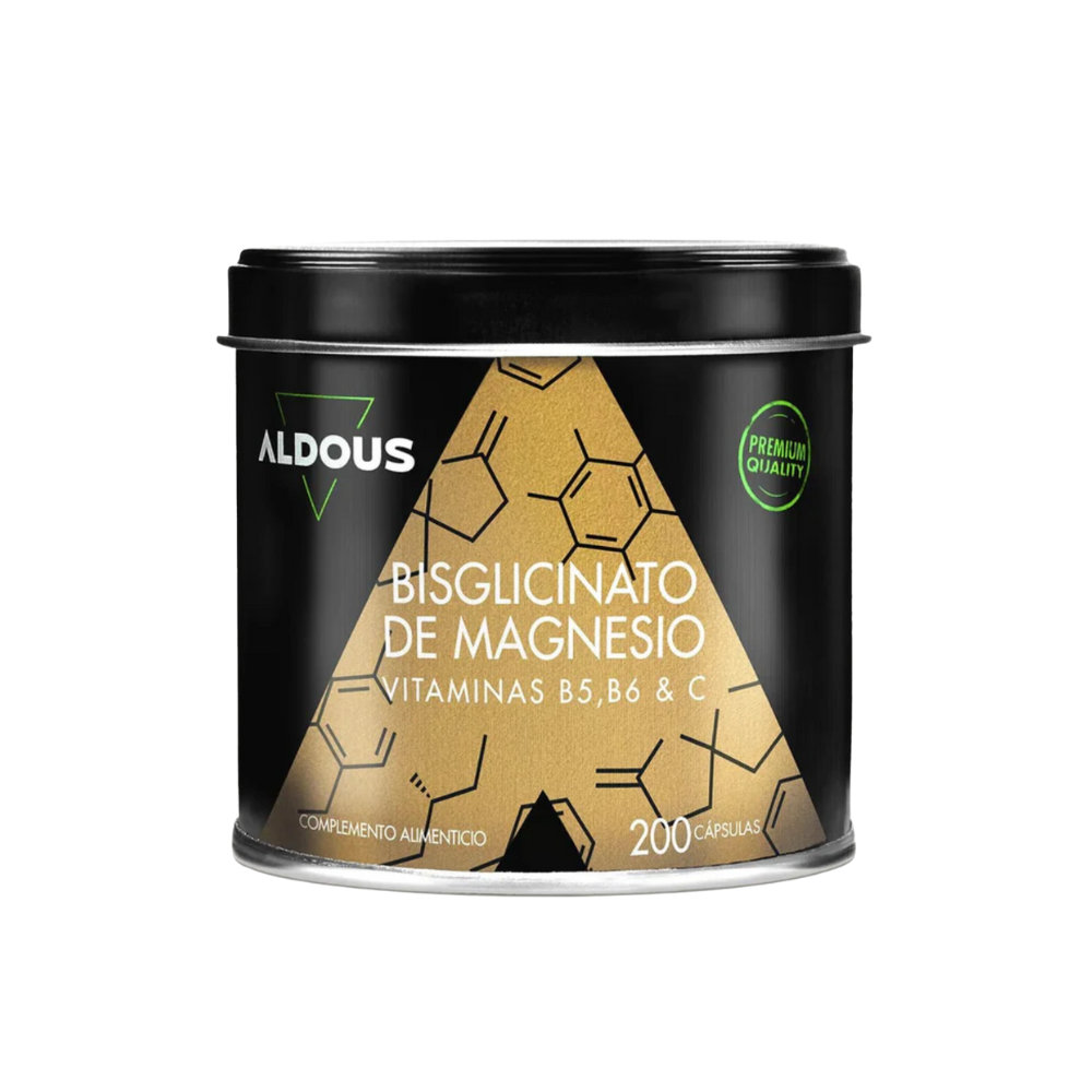 Aldous Bisglicinato de Magnesio con Vitaminas B5, B6 y C 200 caps.