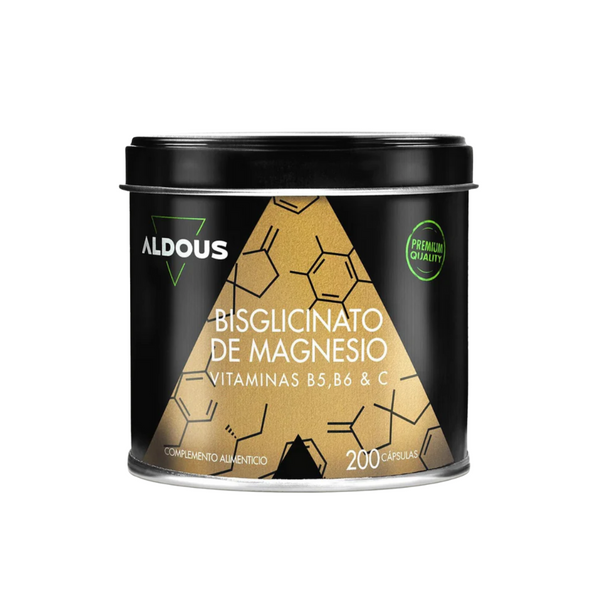 Aldous Bisglicinato de Magnesio con Vitaminas B5, B6 y C 200 caps.