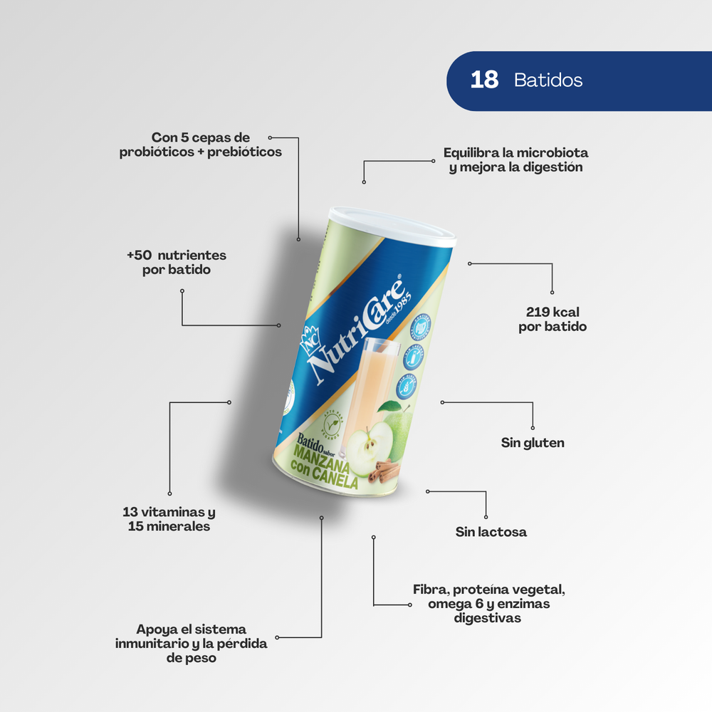 Nutricare Batido de manzana con canela