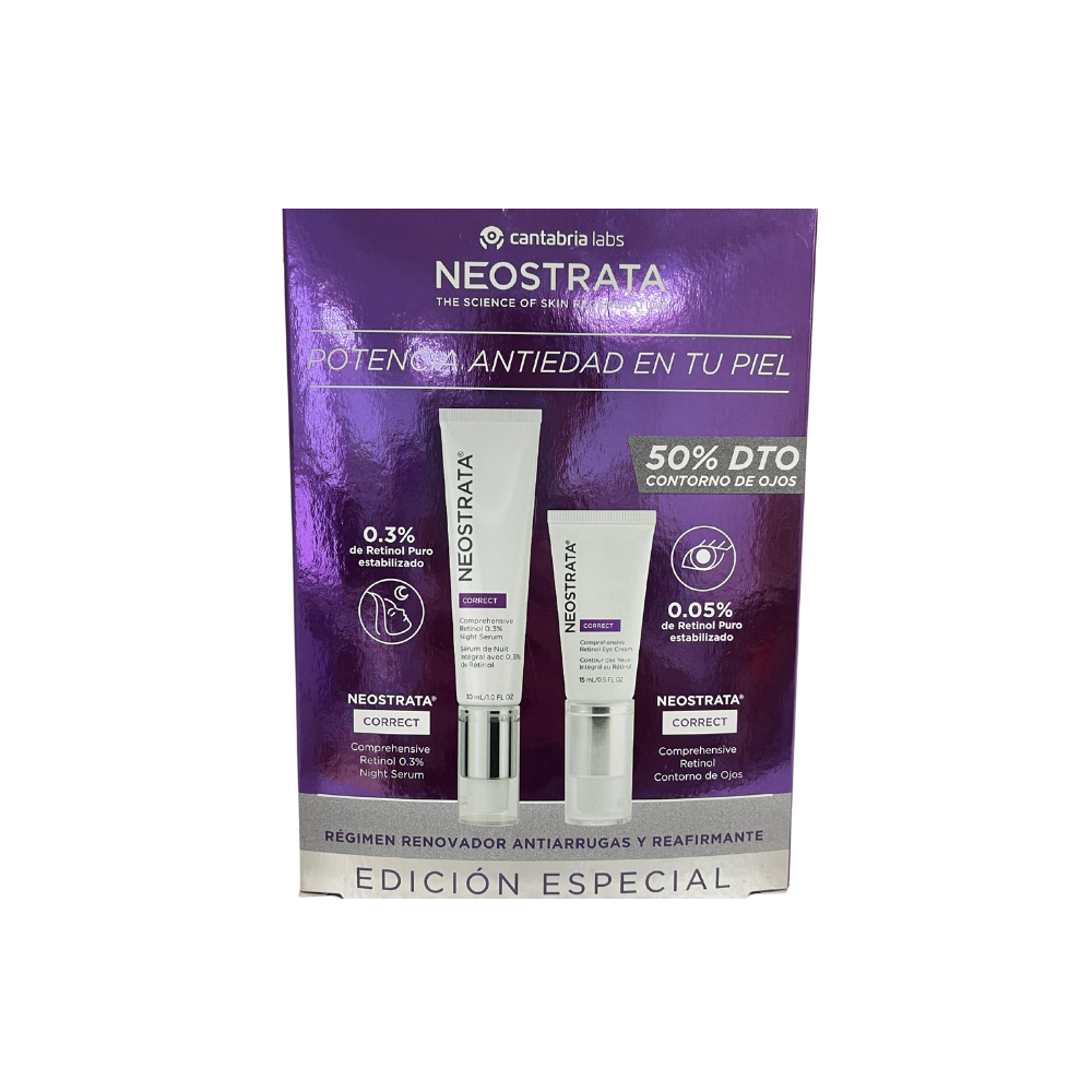 Cantabria Labs Neostrata Pack Potencia Antiedad en tu Piel con Comprehensive Retinol Night Serum y Comprehensive Retinol Eye Cream_8436574362176