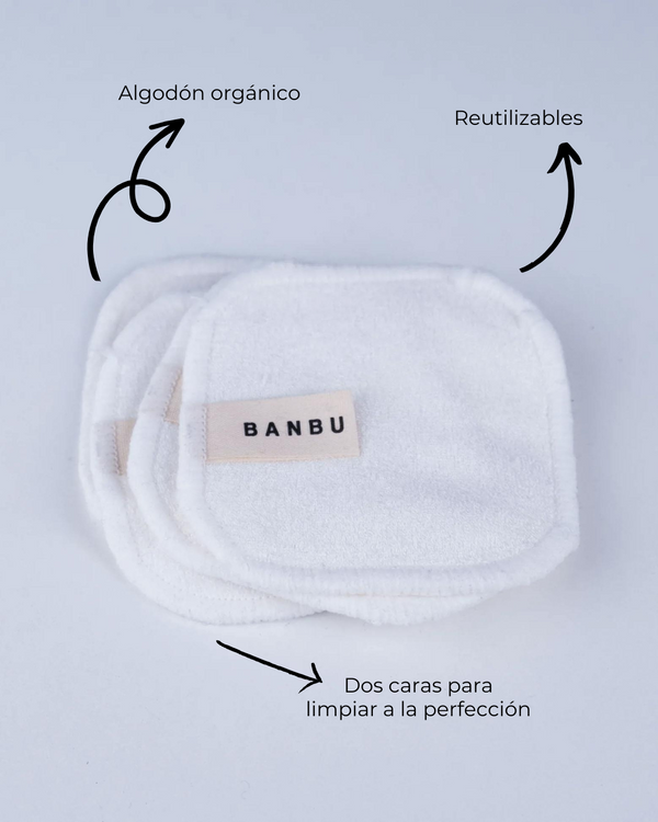 Banbu Discos desmaquillantes reutilizables 4 ud - 2