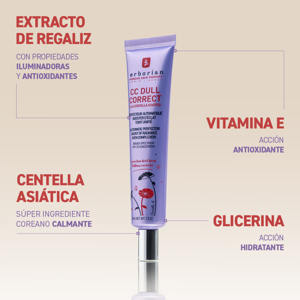 Erborian CC Correcteur éclaircissant ton violet terne avec PFS25