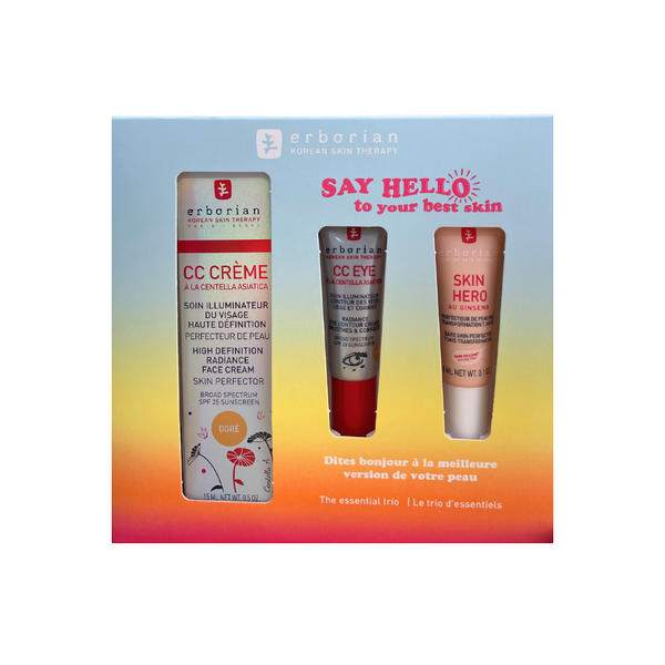 Erborian Pack CC Crème Doré 15 ml + CC Eye Doré 3 ml + Skin Hero 5 ml