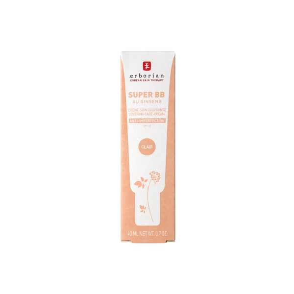 Erborian Super BB Cream CLAIR - Base de maquillaje correctora FPS20 de 40 ml
