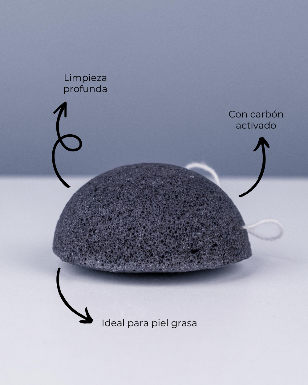 Banbu Esponja konjac facial piel grasa con carbón