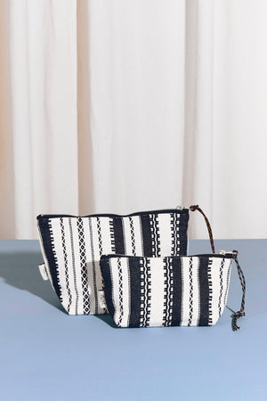 Estojo/bolsa de viagem alpujarra branco e preto