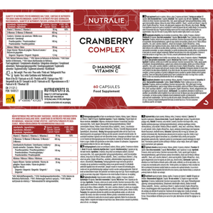 Nutralie American Cranberry com Vitamina C e D-Manose Cistite 60 cápsulas