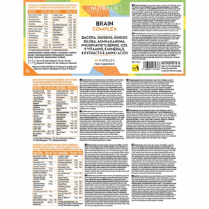 Nutralie Brain Complex Nootropic Agilidade Mental e Memória 60 cápsulas