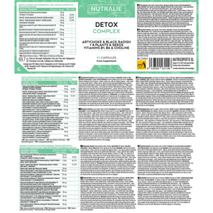 Nutralie Detox Complex + B1 + B6 + Colina Depurativo y Diurético 90 cápsulas