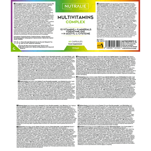 Nutralie Multivitamínico Complex con 29 Activos reducir la Fatiga 60 cápsulas