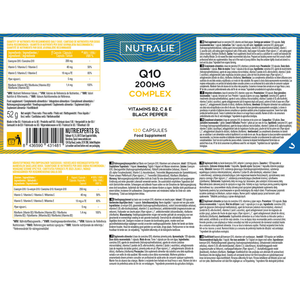 Nutralie Q10 Complex 250 mg con Vitamina C E y B2 Antioxidante 120 cápsulas