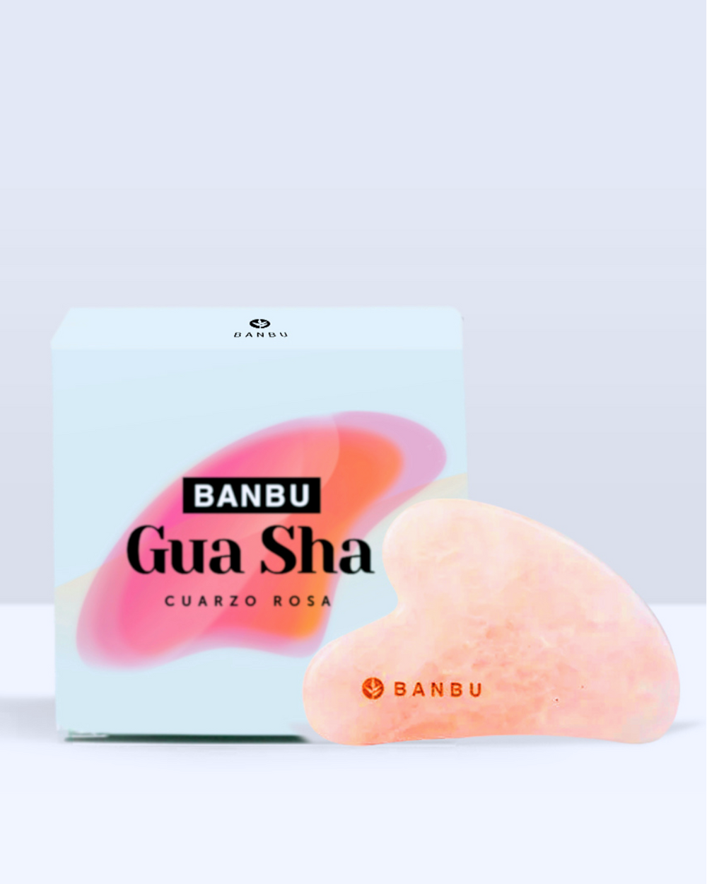 Banbu Gua sha de cuarzo rosa