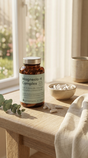 Magnesio 4 Complex con Cúrcuma y Vitamina B6 Just Elements Wellness 120 comprimidos