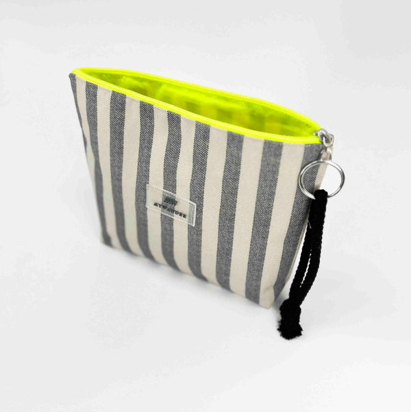 MyWander Grey Stripes Neceser de mujer
