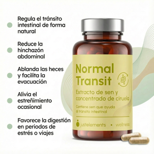 Laxante Natural Normal Transit para Estreñimiento Just Elements Wellness 60 cápsulas