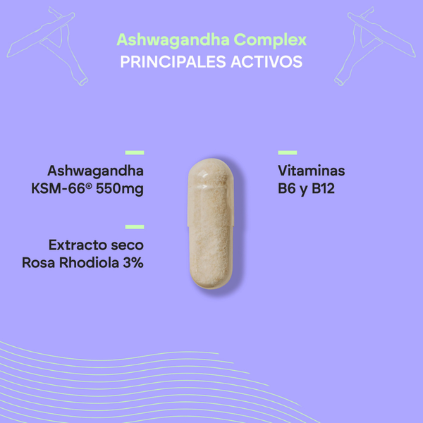 Nutralie Ashwagandha com Vitamina B6 + B12 e Rhodiola para a Ansiedade 60 cápsulas