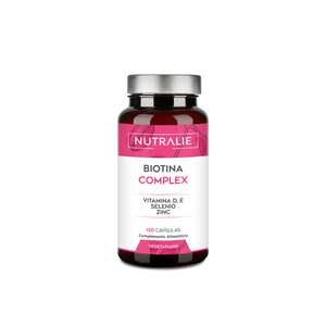 Nutralie Biotina Complex 10000 mcg con Vit D y E Pelo, Piel, Uñas 120 cápsulas