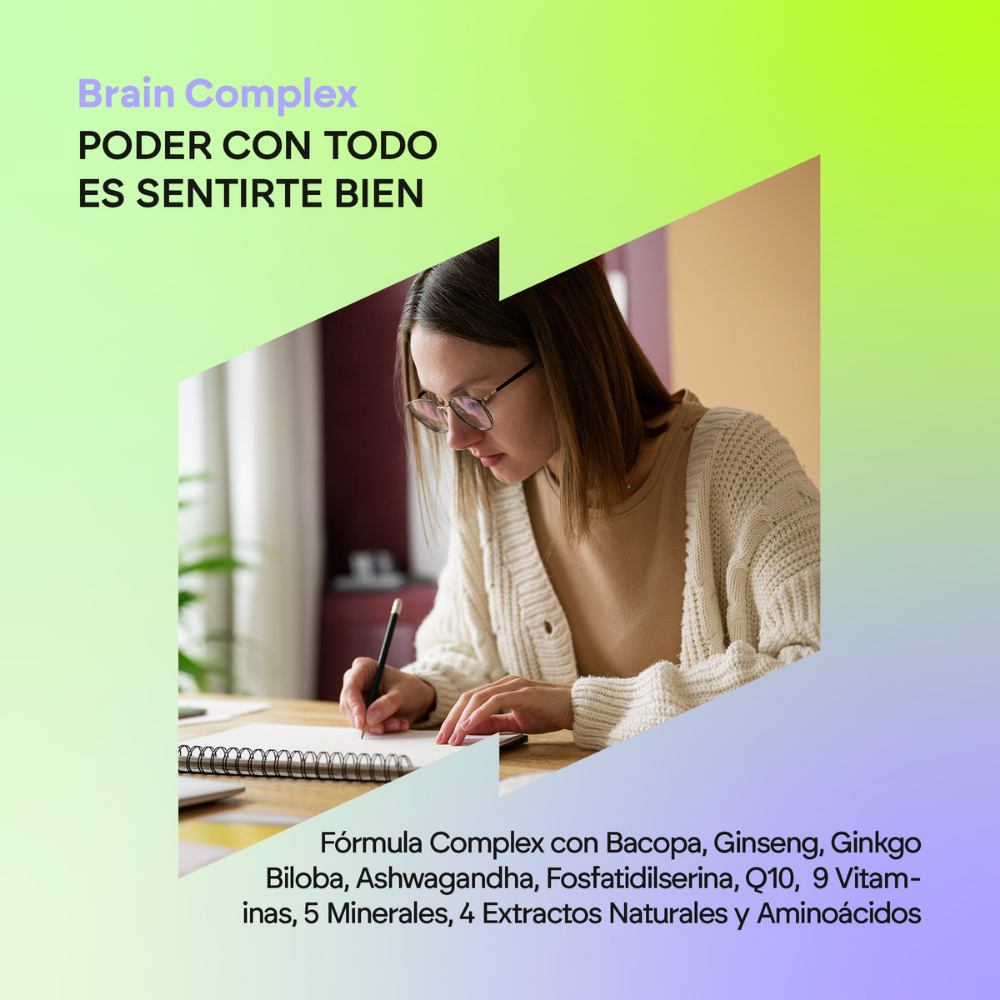 Nutralie Brain Complex Nootrópico Agilidad Mental y Memoria 60 cápsulas