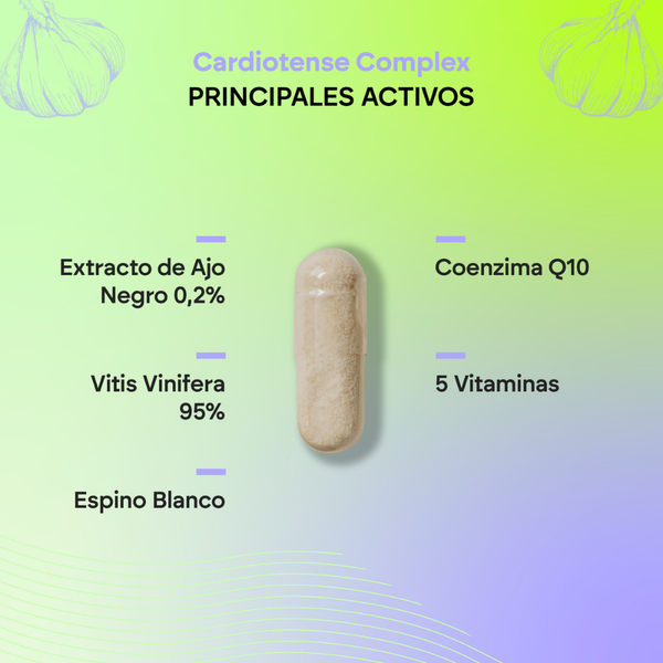 Nutralie Cardiotense Complex 11250 mg con Ajo Negro Tensión Arterial 90 cápsulas