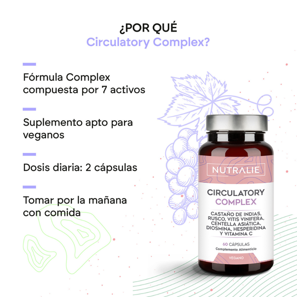 Nutralie Circulatory Complex Diosmina + Hesperidina Piernas Cansadas 60 cápsulas