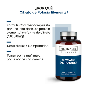 Nutralie Citrato de Potasio 2880 mg Músculos 180 Comprimidos