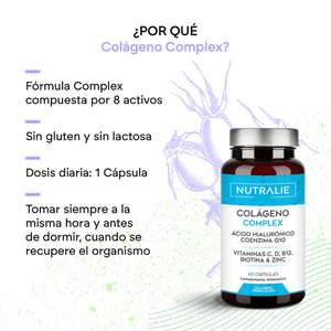 Nutralie Colágeno Complex Hidrolizado con Ácido Hialurónico y Q10 60 cápsulas