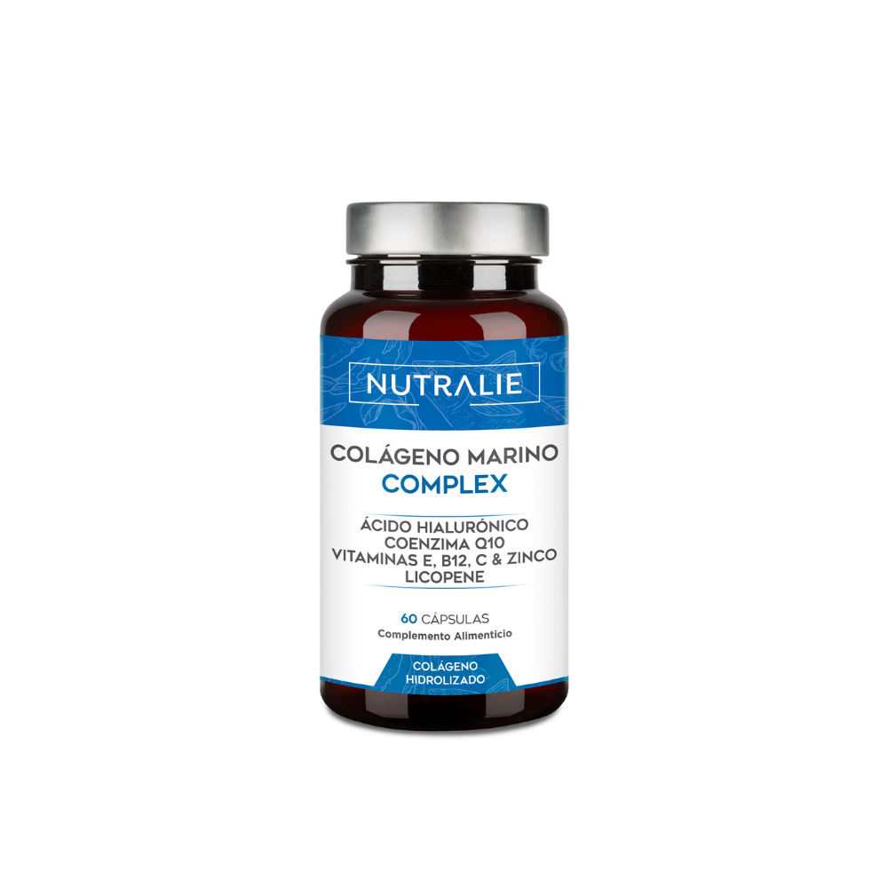 Nutralie Colágeno Marino Complex Ácido Hialurónico Vit E y B12 Piel 60 cápsulas