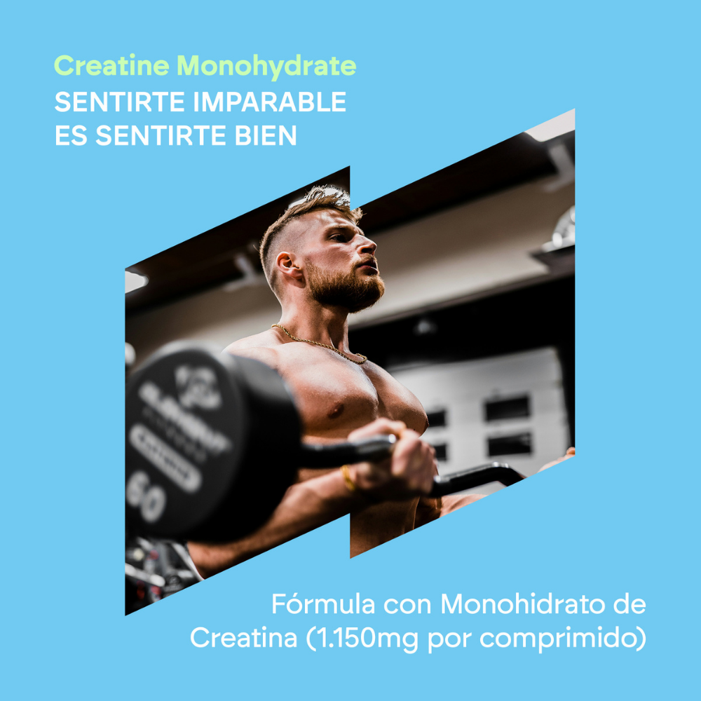 Nutralie Creatina Monohidratada 6000 mg Músculos y Fuerza 90 Comprimidos