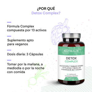 Nutralie Detox Complex + B1 + B6 + Colina Depurativo y Diurético 90 cápsulas