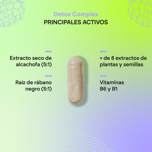 Nutralie Detox Complex + B1 + B6 + Colina Depurativo y Diurético 90 cápsulas